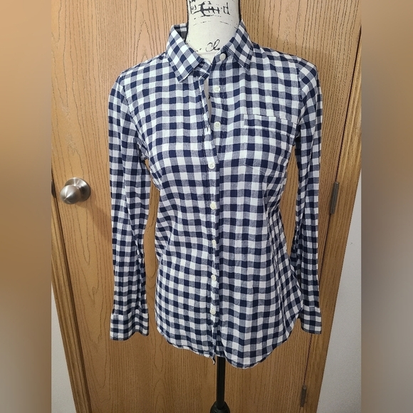 J. Crew Tops - J.Crew The Perfect Shirt Plaid Button Up Classic Preppy
